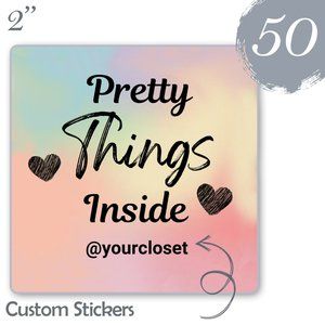 50 Thank you Stickers Thermal Glossy